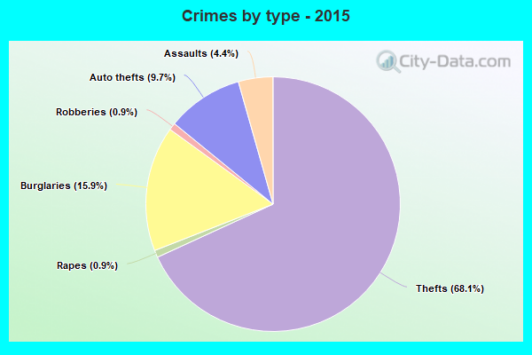 Crimes by type - 2015