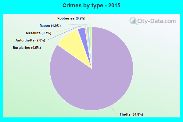 Crimes by type - 2015