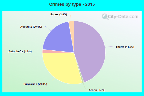 Crimes by type - 2015