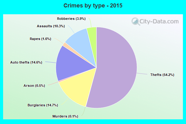 Crimes by type - 2015