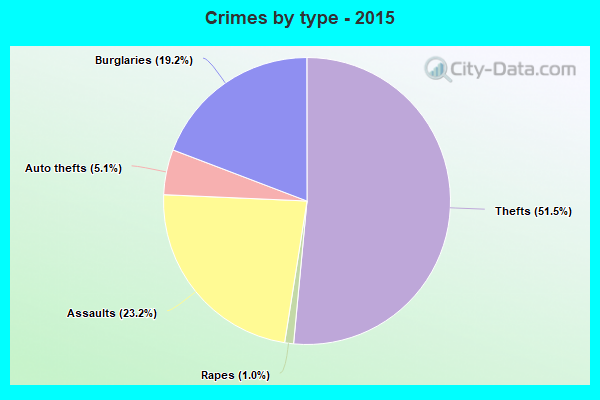 Crimes by type - 2015