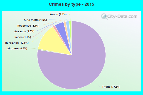 Crimes by type - 2015