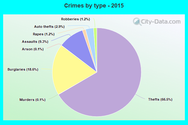 Crimes by type - 2015