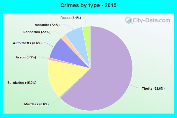 Crimes by type - 2015