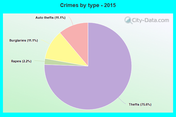 Crimes by type - 2015