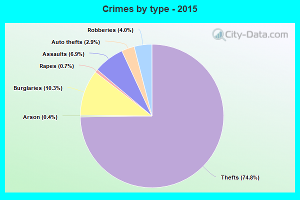 Crimes by type - 2015