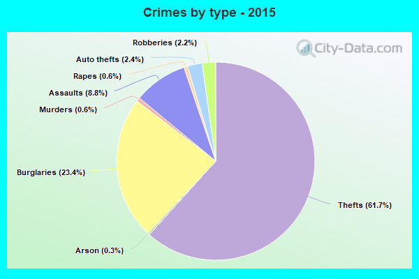 Crimes by type - 2015