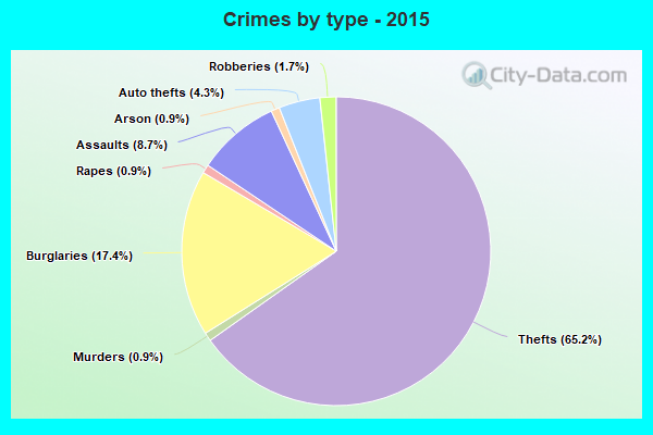 Crimes by type - 2015