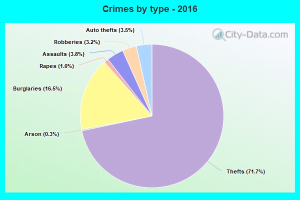 Crimes by type - 2016