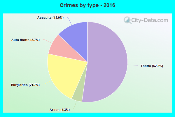 Crimes by type - 2016