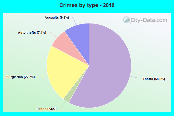 Crimes by type - 2016