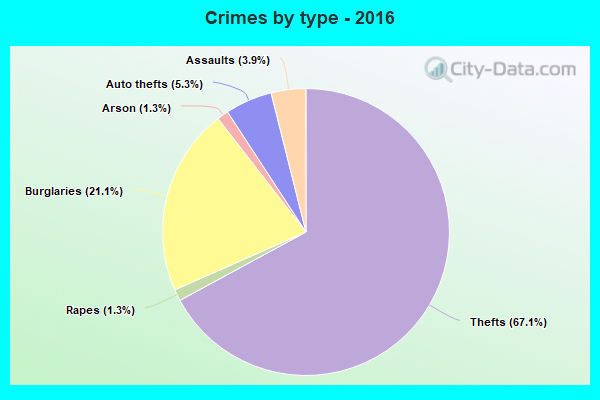 Crimes by type - 2016