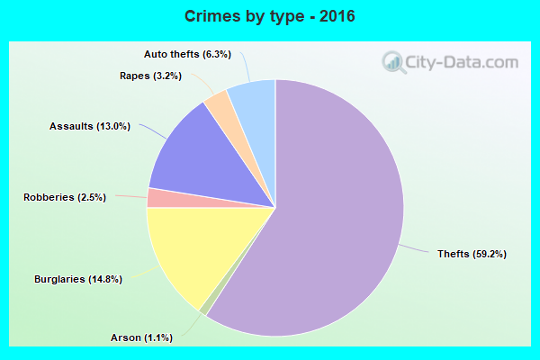 Crimes by type - 2016