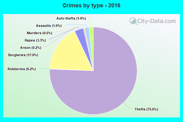 Crimes by type - 2016