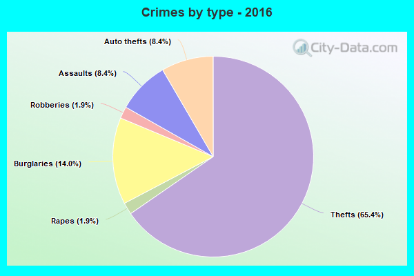 Crimes by type - 2016