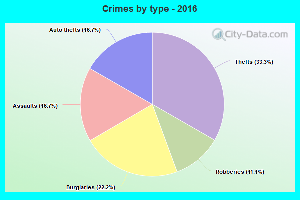 Crimes by type - 2016