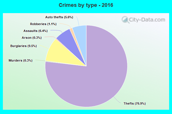 Crimes by type - 2016