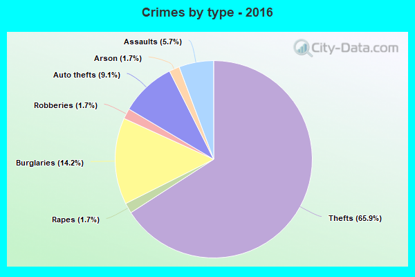 Crimes by type - 2016