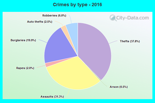 Crimes by type - 2016