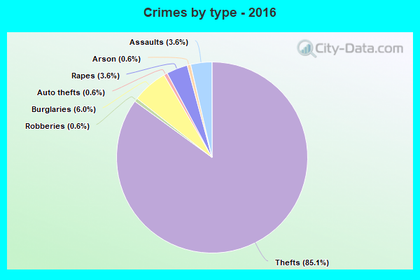 Crimes by type - 2016