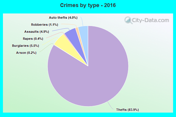 Crimes by type - 2016