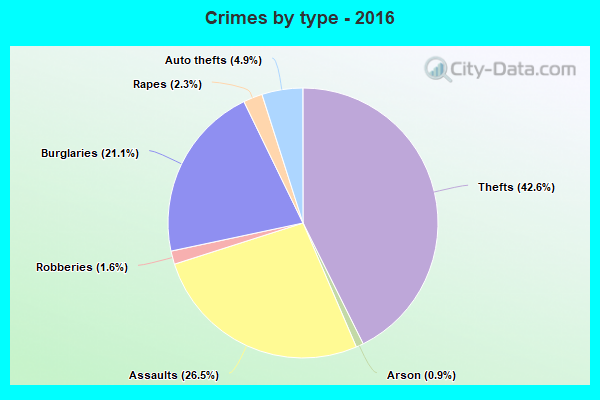 Crimes by type - 2016