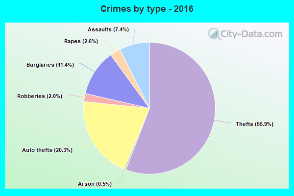 Crimes by type - 2016