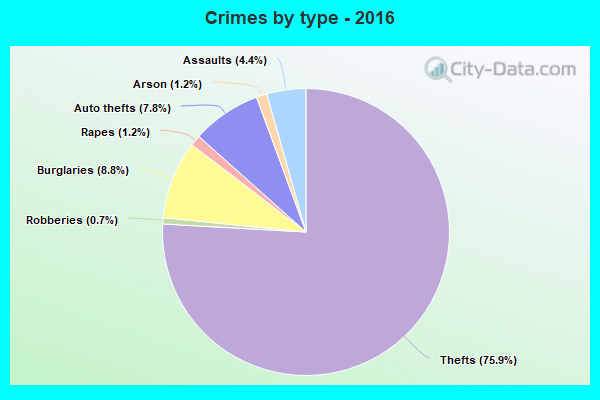 Crimes by type - 2016