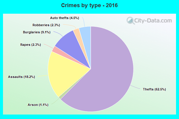 Crimes by type - 2016