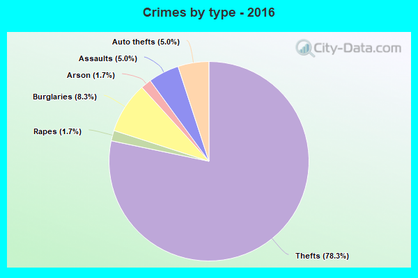 Crimes by type - 2016