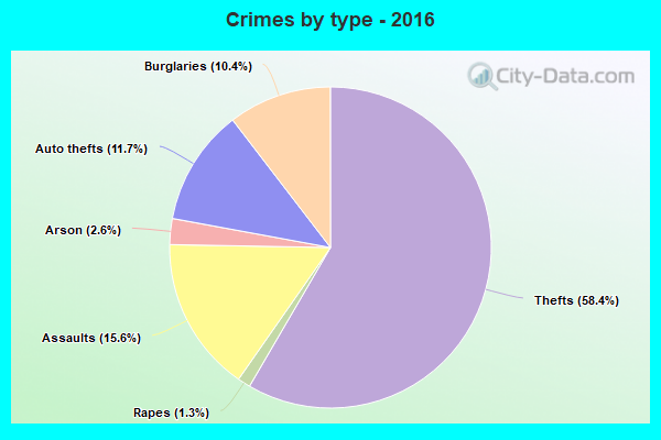 Crimes by type - 2016