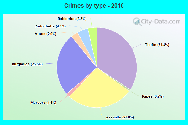 Crimes by type - 2016