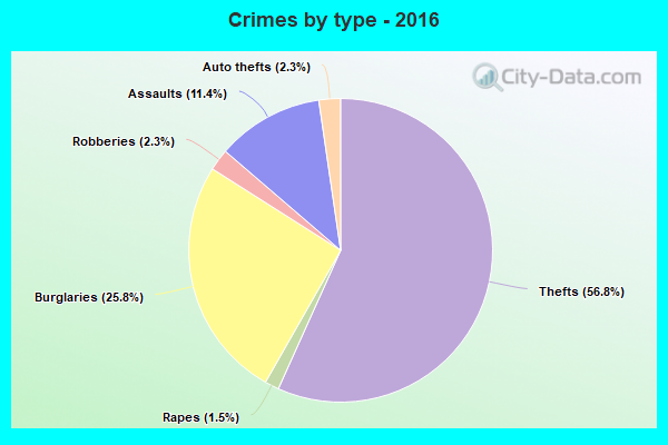 Crimes by type - 2016