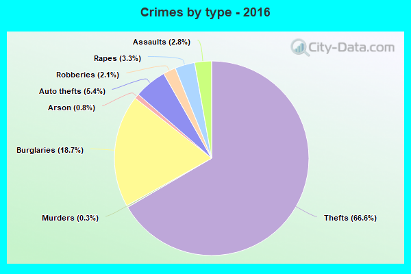 Crimes by type - 2016