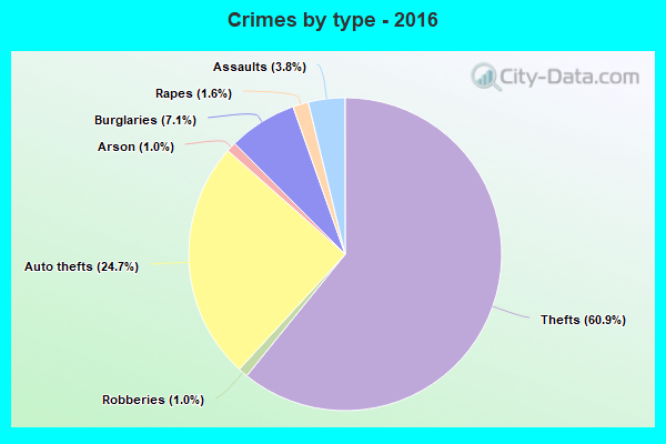 Crimes by type - 2016