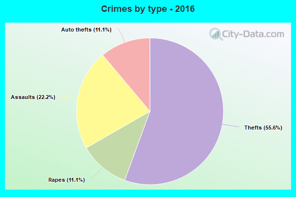 Crimes by type - 2016