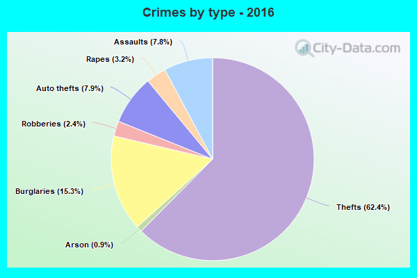 Crimes by type - 2016