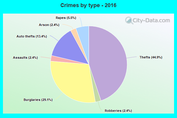 Crimes by type - 2016