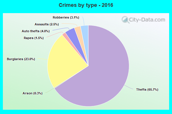 Crimes by type - 2016