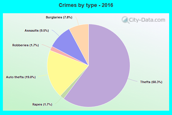 Crimes by type - 2016