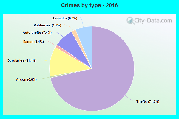 Crimes by type - 2016