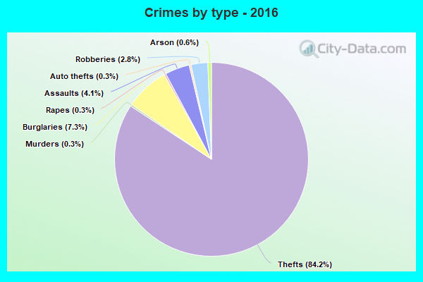 Crimes by type - 2016