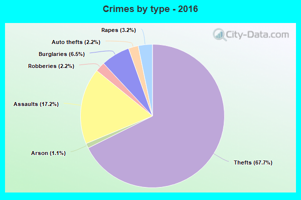 Crimes by type - 2016