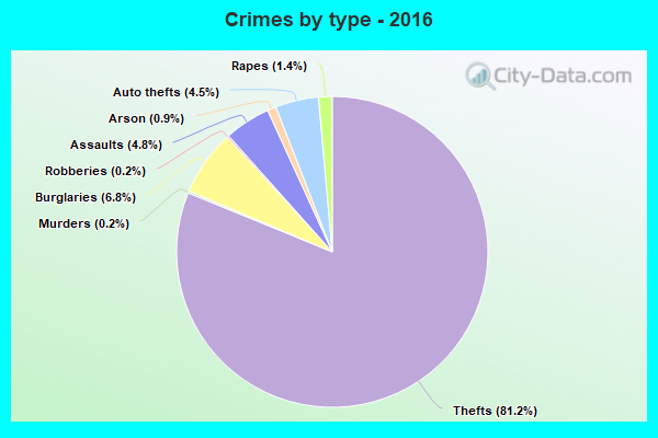 Crimes by type - 2016