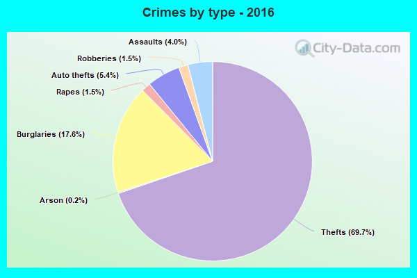 Crimes by type - 2016