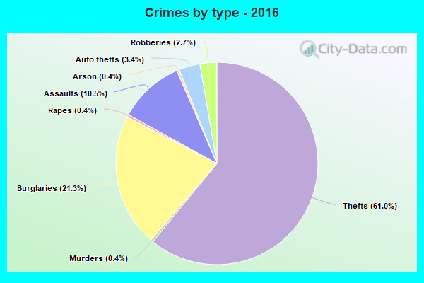 Crimes by type - 2016