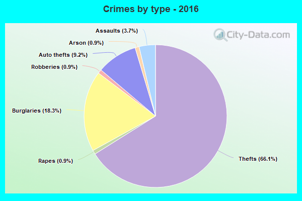 Crimes by type - 2016