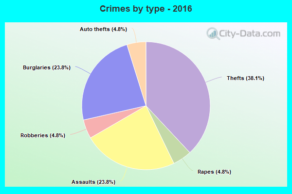 Crimes by type - 2016