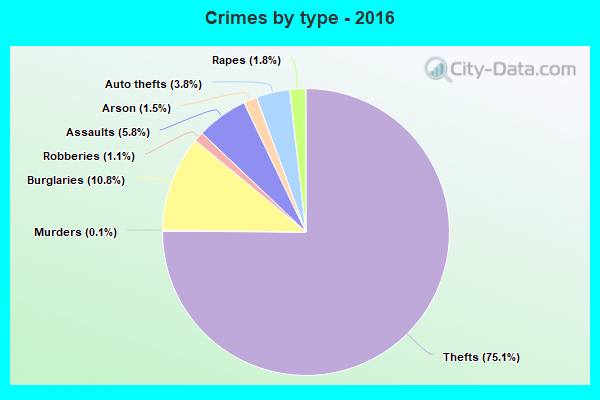 Crimes by type - 2016