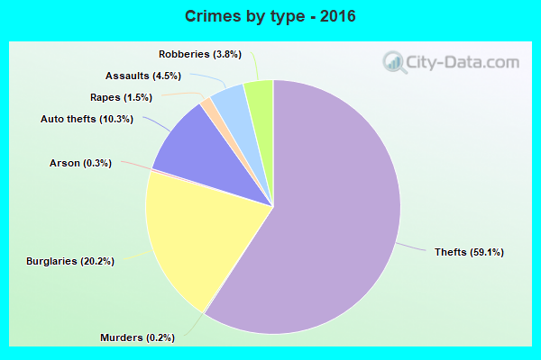 Crimes by type - 2016